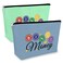 Sfodiary 2PCS Bingo Lover Gift for Women Makeup Bag Gambler Cosmetic Bag Casino Gambling Gift for Bingo Player Fans Funny Christmas Birthday Present Travel Cosmetic Pouch (Green&amp;Blue)