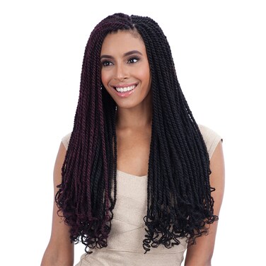 Shake-N-Go Freetress Cuban Twist Braid 30&amp;quot; (1B Off Black)