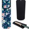 Shappy 2 Pieces Curling Iron Travel Case Cover Heat Resistant Flat Iron Holder Case Sleeve Neoprene Straightener Holder and Silicone Hot Tools Flat Bag(Flower Style)
