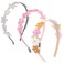 Glitter Headbands for Girls, 3 Pack Silver Star Pink Headband Little Girls Hair Accessories, Cute Toddler Headband Sparkly Hair Bands for Kids, Children, Teens, Women