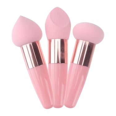 SHERCHPRY 3Pcs Makeup with Handle, Makeup Sponge Blender, Cosmetics Egg Puff Brush, Sponge Pens for Makeup Use Makeup Tools, Foundation Sponge