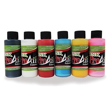 ProAiir Temporary Tattoo Ink Starter Pack - Alcohol Based, 30ml Bottle