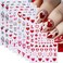8Pcs Valentines Heart Nail Art Stickers Rose Sexy Lips Heart Nail Decals 3D Self-Adhesive Hollow Heart Pegatinas U&ntilde;as Red Gradient Love Heart Nail Design Bears Penguin Nail Decor for Women Girls