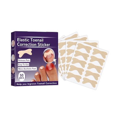 Ingrown Toenail Corrector Patch,Ingrown Toenail Corrector Strips,Fertoe Toenail Corrector Patch,Self-Adhesive Elastic Toenail Correction Stickers Tool,Relieves Ingrown Toenail Groove Pain(50Pcs)