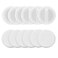 Sibba Loose Powder Puff 12 Pieces Round Velour Face Makeup Compact Body Container Setting Pressed Blending Foundation Cream Make Up Ribbon Strap Sponge Cushion Applicator (White)