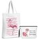 Sieral 2 Pcs Flamingo Gifts for Flamingo Lovers Canvas Tote Bag Animal Lovers Zipper Purse Makeup Bag Shopping Bags for Friend Sister Women Girl Animal Birthday Gift