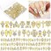 100 Pcs 3D Shiny Nail Rhinestones 3D Stars Nail Gems Starlight Nail Jewelry Y2k Charms for Acrylic Nails Decoration Metal Nail Supplies for Women(Gold)