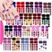SILPECWEE 20 Sheets Toenail Polish Strips for Women Toe Nail Stickers Full Nail Wraps Self Adhesive Gel Nail Strips Toes Manicure Sticker for Nail Art Accessories with Nail File