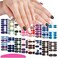 SILPECWEE 16 Sheets Nail Wraps Nail Polish Strips for Women Glitter Sequin Star Moon Gold Foil Nail Stickers Self Adhesive Nail Polish Stickers Fingernail Manicure Sticker with 1pc Nail File