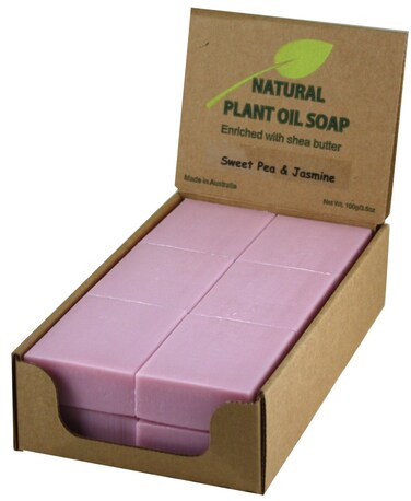 Sweet Pea &amp; Jasmine Scented Natural Soap Bars (12 Bars), 3.5oz Moisturizing French Triple Milled Soap Bars Enriched with Shea Butter - Pure Plant Oil Bath &amp; Body Soap Bars