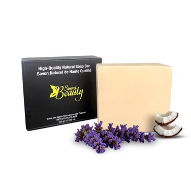 Coconut and Shea Butter Soap - Organic Soap Bar with Goat Milk, Vegan Chemical-Free Moisturizing Bar for Face &amp; Body, All Skin Types, Cruelty-Free, 4.2 oz