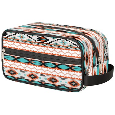 Aztec Toiletry Bag for Women Girl,Western Travel Cosmetic Bag,Hanging Makeup Bag,Approved Hygiene Bag Waterproof Dopp Kit Organizer for Toiletries Shower Bathroom Carry-on Accessories Gifts
