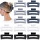 4.1 Inch Big Hair Clips 12 Pcs Large Hair Claw Clips for Thick Hair Square Claw Clips Bulk Hair Accessories for women and Girls - Grey