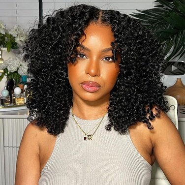 14 Inch Bob Wig Human Hair Kinkycurly Wig Human Hair 13x4 Lace Front Wigs 180 Density Glueless Wigs Human Hair Pre Plucked with Baby Hair Kinky Straight Short Bob Wigs for Black Women