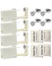 Ear Piercing Kit 4 Pcs Ear Piercing Gun Disposable Ear Piercing Gun Kit with Cubic Zirconia Silver Earring Studs (White)