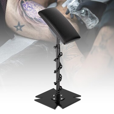 Adjustable Tattoo Arm Rest Stand with Stable Triangle Base - Professional Tattoo Table Station for Comfort and Efficiency - Ideal for Tattoo Supplies and Equipment