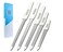 SMI 5 Pcs Solingen Germany Sapphire Metal Nail File Set + 1 Curved File - Fine and Coarse Nail Files - Double Sided Professional Manicure Pedicure Kit Best Nail File for Fingernail Toenail Care