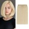 S-noilite Short Hair Extensions Clip in Human Hair 1PCS 2 Clips Clip in Hairpieces Remy Hair For Women with Short Hair Adding Hair Volume 10g 6Inch-Platinum Blonde