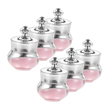 6Pcs Travel Cream Jars Empty Refillable Small Cream Bottles with Lids Gram Cosmetic Containers for Lotion Ointments Ideal for Travel Toiletries