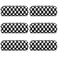 SOIDRAM 6 Pcs Checkered Makeup Bag Preppy Cosmetic Bag Bulk Makeup Pouch Personalize Travel Toiletry Bag Organizer Cute DIY Makeup Brushes Storage Bag for Women Black