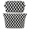 SOIDRAM 2 Pieces Black Makeup Bag Large Checkered Cosmetic Bag Capacity Canvas Mix Travel Toiletry Bag Organizer Cute Makeup Brushes Aesthetic Accessories Storage Bag for Women, Checkered Mix Black