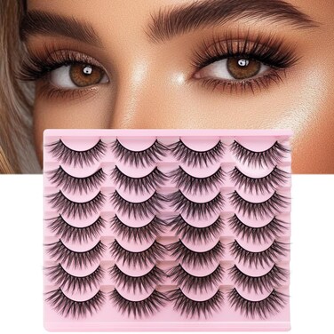14 Pairs Natural False Eyelashes Wispy Fluffy Manga Mink Fake Lashes 5d Volume 16mm False Lashes Pack Premium Lash Extension Kit &ndash; Perfect For Achieving Beautiful Eyelashes Natural Look