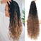 SOKU Passion Twist Crochet Hair 26" - 5 Packs Pre Twisted Senegalese Twist Crochet Hair Ombre Brown Honey Blonde Majesty Pre-looped Synthetic Dreadlocks Bohemian Locs for Black Women