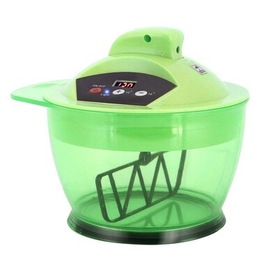 Electric Hair Color Mixer - Automatic Dyestuff Blender for Salon Hair Coloring Bowl with LCD Time Display, USB Rechargeable (Green)