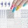 8 Sheets Evil Eye Nail Stickers - Frensh Nail Tattoos with Women Nail Art, 3D Self-Adhesive Witch Nail Decals for DIY Nail Art Supplies, Pegatinas para U&ntilde;as with Eyes Pattern Nails Design
