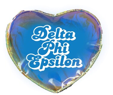 Sorority Shop Delta Phi Epsilon Heart Shaped Makeup Bag