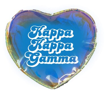Sorority Shop Kappa Kappa Gamma Heart Shaped Makeup Bag