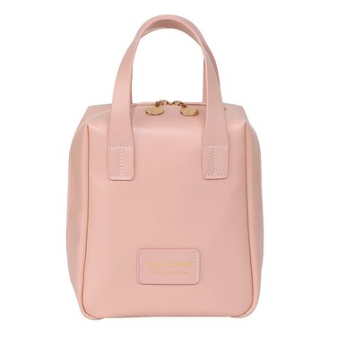 Travel Makeup Bag,Travel Cosmetic Bags, Waterproof Cosmetic Bag, PU Leather Handheld Cosmetic Organizer with Top Handle (Pink)