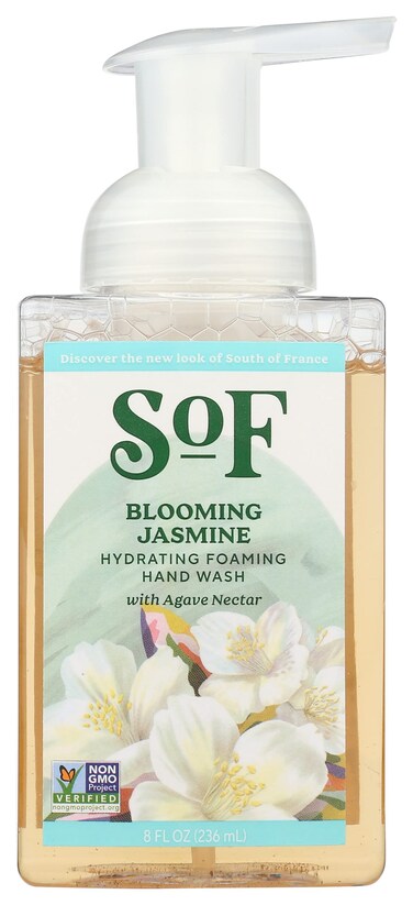 South of France Hydrating Blooming Jasmine Foaming Hand Wash, Gluten Free, Cruelty Free, 8 Ounce (Pack of 3)
