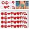 Spakon 720 Pieces Tanning Sunbathing Stickers Perforated Body Stickers Self Adhesive Tanning Stickers Heart Butterfly Lips Tanning Bed Stickers for Face and Beach Accessories 9 Style(Red)