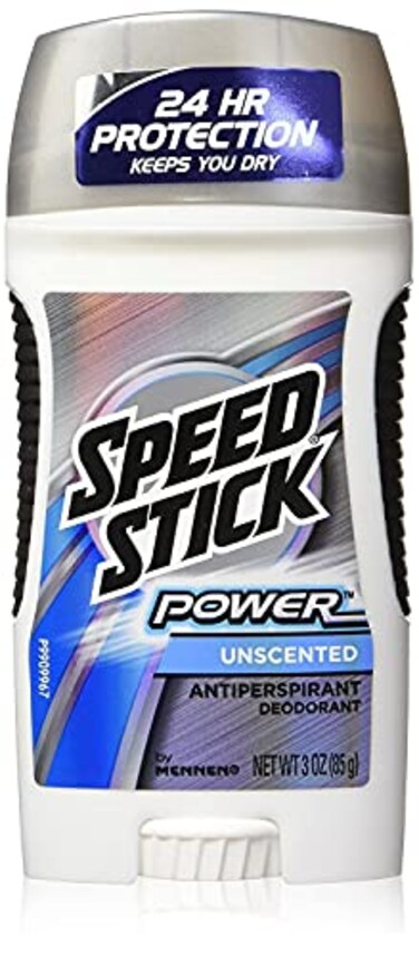 Speed Stick by Mennen Power Antiperspirant &amp; Deodorant Solid, Unscented 3 oz