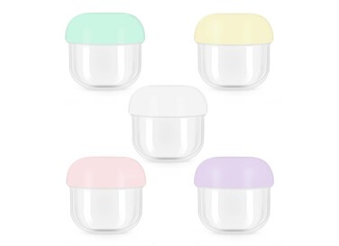 Travel Containers Travel Jars for Toiletries,Travel Bottle TSA Approved Travel Size Containers Travel Accessories with Lid for Cosmetic Makeup Face Body Hand Cream(5 pieces0.68oz 20ml)