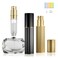 2PCS 10ml Travel Perfume Atomizer Refillable, Bottom-Filling, Portable Fragrances Cologne Spray Bottle Empty, 0.34oz Travel Sprayer Perfume for Women, Men, Gift (Gold?Black)