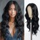 Style Icon Wig 28-Inch Lace Front Wig Synthetic Long Water Wave Wigs Pre Plucked Baby Hair Central Parting