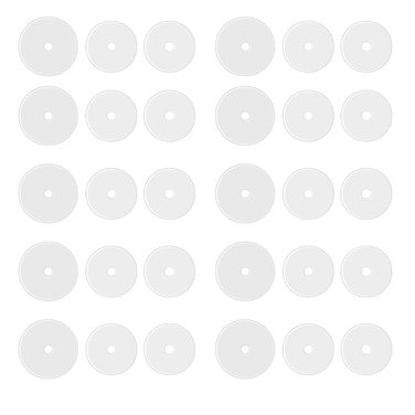 Clear Piercing Disc for Piercing Bump Silicone Healing Non Pull Piercing Discs Pressure Silicone Earrings Clear Disc Pads for Keloids Healing Pads Belly Button Piercing Kit, 30Pcs 7mm/9mm