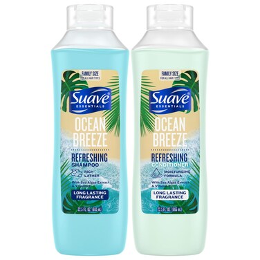 Suave Shampoo &amp; Conditioner Set, Ocean Breeze &ndash; Everyday Refreshing Formulas with Sea Algae Extract &amp; Vitamin E, 22.5 Oz Ea (2 Piece Set)