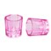 2 Pcs Nail Art Acrylic Dappen Dish Cups Pink Crystal Glass Monomer Acrylic Liquid Holder,Acrylic Glass Jar Bowl Dappen Dish for Nail Polish Holder