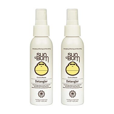 Sun Bum Sun Bum Curls &amp; Waves Detangler Vegan and Cruelty Free Moisturizing Hair Treatment for Wavy and Curly Hair 2 Pack