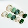 Sun&amp;Beam Nails Handmade Press On Nail Medium Short Green White Flower Jasmine Fake Tip 3D Design Art Charms Cute with Storage Box 10 Pcs (M)