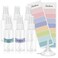 6 Pcs 50ml Mini Spray Bottles Plastic, Paired with Funnel Stickers,Pump Cap Refillable Reusable Empty Atomizer Spray Bottles Travel,Suitable for Liquid (Professional 1.69oz)