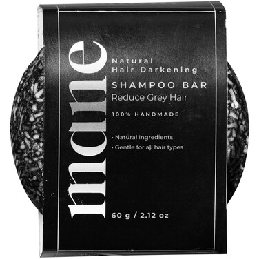 Black Soap for Gray Hair (60g) Gray Reverse Bar Soap - Hair Darkening Shampoo Bar for Stronger, Shinier &amp; Healthier Scalp, Beard &amp; Eyebrow - Dark Shampoo for Men