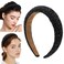 SuPoo Black Rhinestone Headband Crystal Diamond Headband for Women Girls Non Slip Thick Hair Band Sparkly Wide Head Bands Hairband Beaded Bling Hair Hoops Hair Accessories diademas para mujer de moda