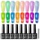 Neon Cat Eye Gel Polish Set Bright Yellow Green Pink Cateye Nail Polish Gel Magnetic Gel Polish Varnish Soak Off Lamp Gel for Nail Salon or DIY at Home 8 Colors 7ML(0.24FL OZ)