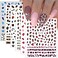 Leopard Nail Stickers for Nail Art,6Sheets Self-Adhesive Leopard French Nail Decals for Designer DIY Nail Art Supplies Pink Blue Brown Leopard Design 3D Nail Art Stickers for Women Girls Manicure Tips
