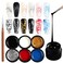 6 Colors Spider Gel Set, Elastic Drawing Spider Gel with Nail Art Brush, White Black Red Blue Gold Silver Paint Wire Drawing Gel Polish Manicure DIY Nail Designs