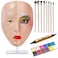 Practice Makeup Face, Face Painting Mannequin Head with Stand, 5D Reusable Silicone Makeup Face Practice, Mannequin Head for Makeup with Makeup Kit, Practice Face for Makeup Artist &amp; Beginner, Pink